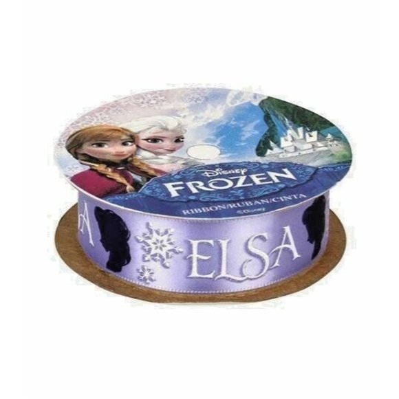 Frozen Offray/Disney Decorative Ribbon Spool - 7/8in x 3yd - Elsa/Purple - Picture 1 of 4